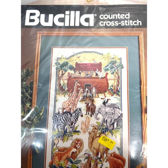 Bucilla Noahs Ark Counted Cross-Stitch Kit 10" X 18" Complete Kit By Nancy Rossi - Picture 3 of 6